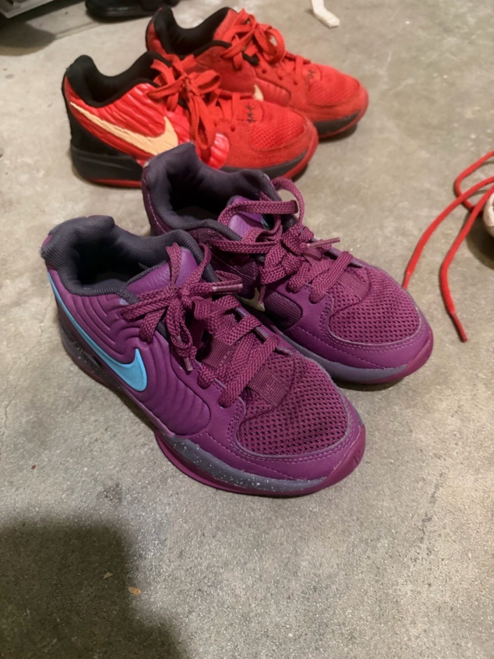 Nike Ja 2 Kids Purple Sneakers with Blue Swoosh